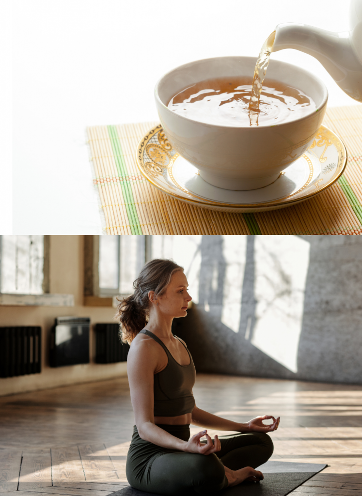 Kamille thee en meditatie
