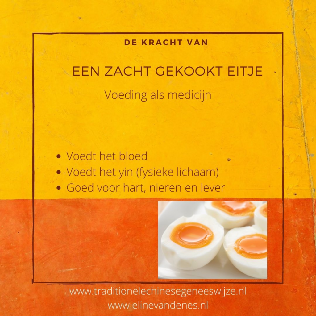 medicinale werking van ei eieren warme ontbijt ideeen voeding als medicijn TCM TCG Traditionele Chinese Geneeskunde